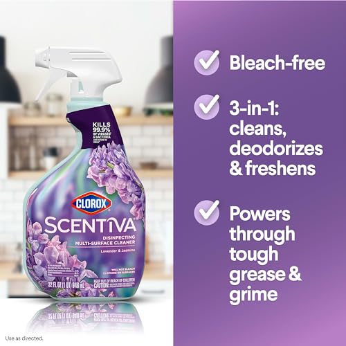 Buy now Clorox Scentiva Disinfecting Multi-Surface Cleaner, Lavender and Jasmine, 32 Fl Oz (Pack May Vary) at indiglob india