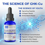 Buy now Skin Perfection GHK-CU Copper Peptides Serum for Face & Hair - Copper Peptide for Skin, Hair & Scalp - 1% Blue Liquid for Face, Neck, Body, and Scalp â€“ Multi-Use Serum Booster with Dropper 0.5 fl oz at indiglob india