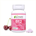 EZ Melts Dissolvable B12 Methylcobalamin 2,500 mcg - Vitamin B12 for Energy & Immune Support - Non-GMO, Vegan & Gluten-Free - Red Cherry - 90 Sublingual Tablets (90 Servings)