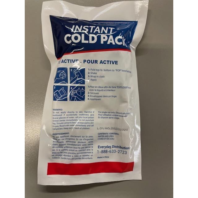 Buy now Instant Cold Pack â€“6 Count Disposable 7.5 x 4.5 Inches Ice Packs â€“ Must Have Medical Supplies for Outdoor Activities â€“ Ice Packs Ideal for Injuries, Inflammation, Sprains, Strains at indiglob india
