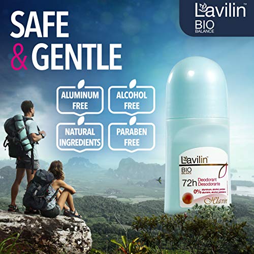 Buy now LAVILIN Roll On Deodorant for Women and Men - Aluminum Free Deodorant with Up to 72 Hour Long-Lasting Protection and Odor Control – Alcohol, Paraben and Cruelty FREE Sensitive Skin deodorant (2 oz) at indiglob india
