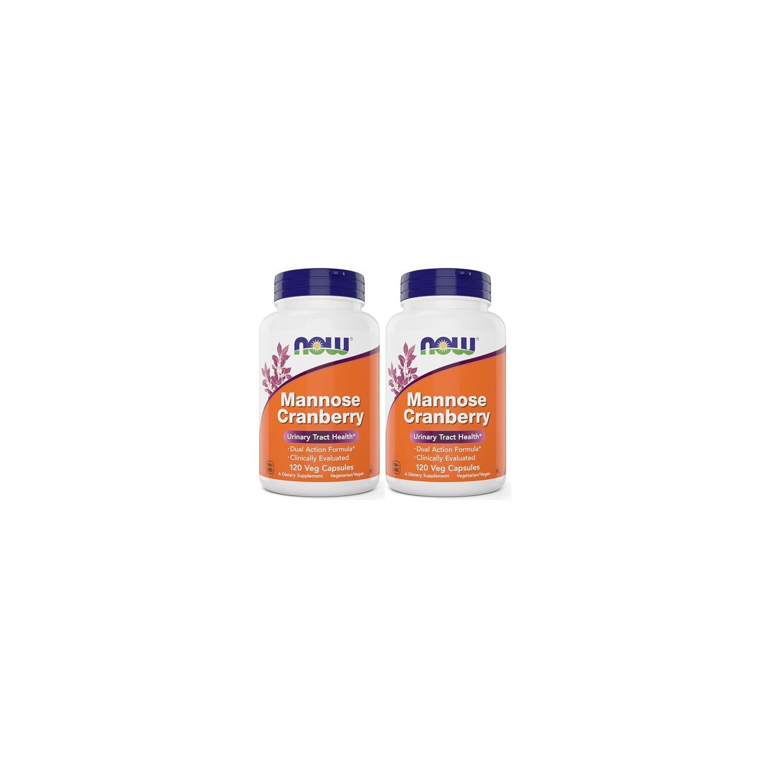 Buy now NOW Foods Mannose Cranberry, 120 Capsules (Pack of 2) - with PAC - 450mg dMannose, 250mg Whole Cranberry - Urinary Tract Health* - Vegan Friendly Supplement, Non-GMO at indiglob india