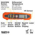 Buy now Klein Tools IR07 Dual Infrared (IR) and Probe Pocket Size LCD Digital Thermometer at indiglob india
