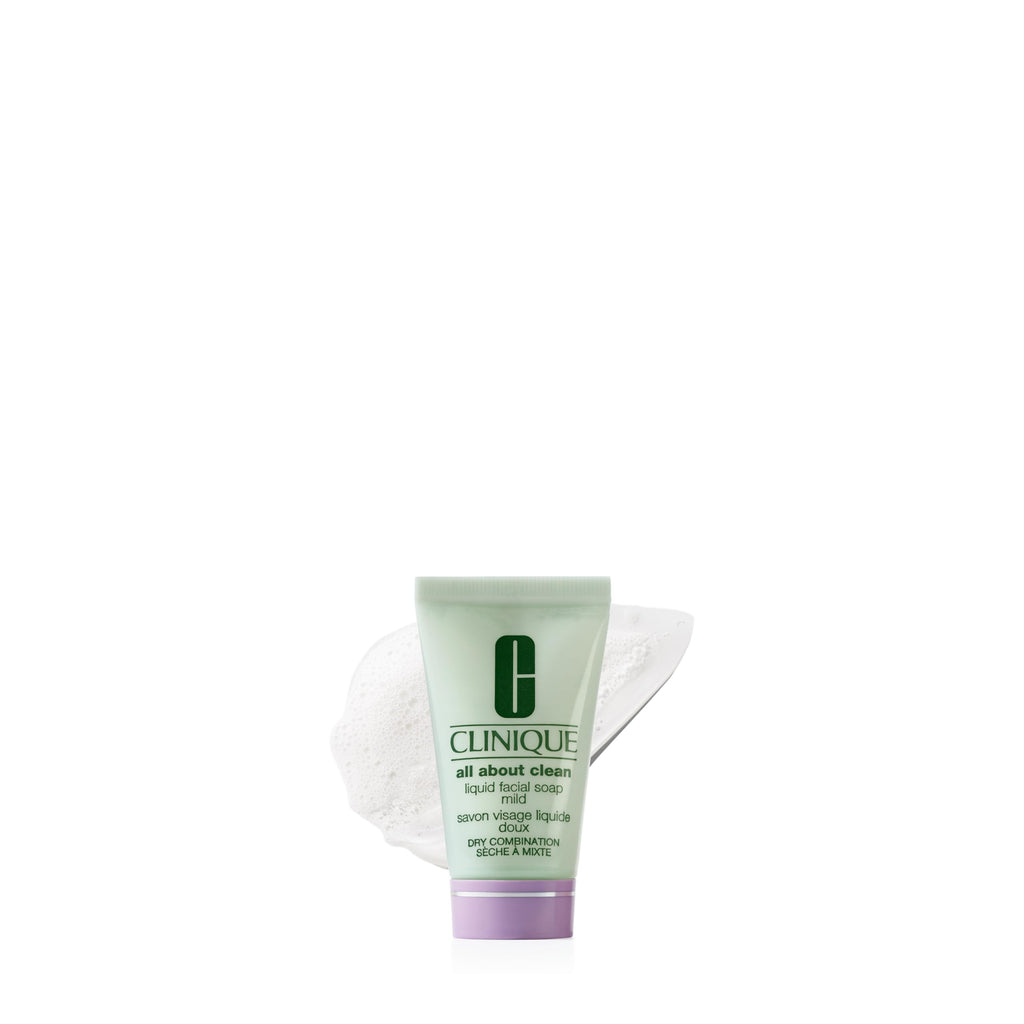 Clinique All About Clean Liquid Facial Soap Mild | Gentle Face Cleanser For Dry Combination Skin | Type 2 Face Wash | Step 1 in 3-Step Skin Care Routine