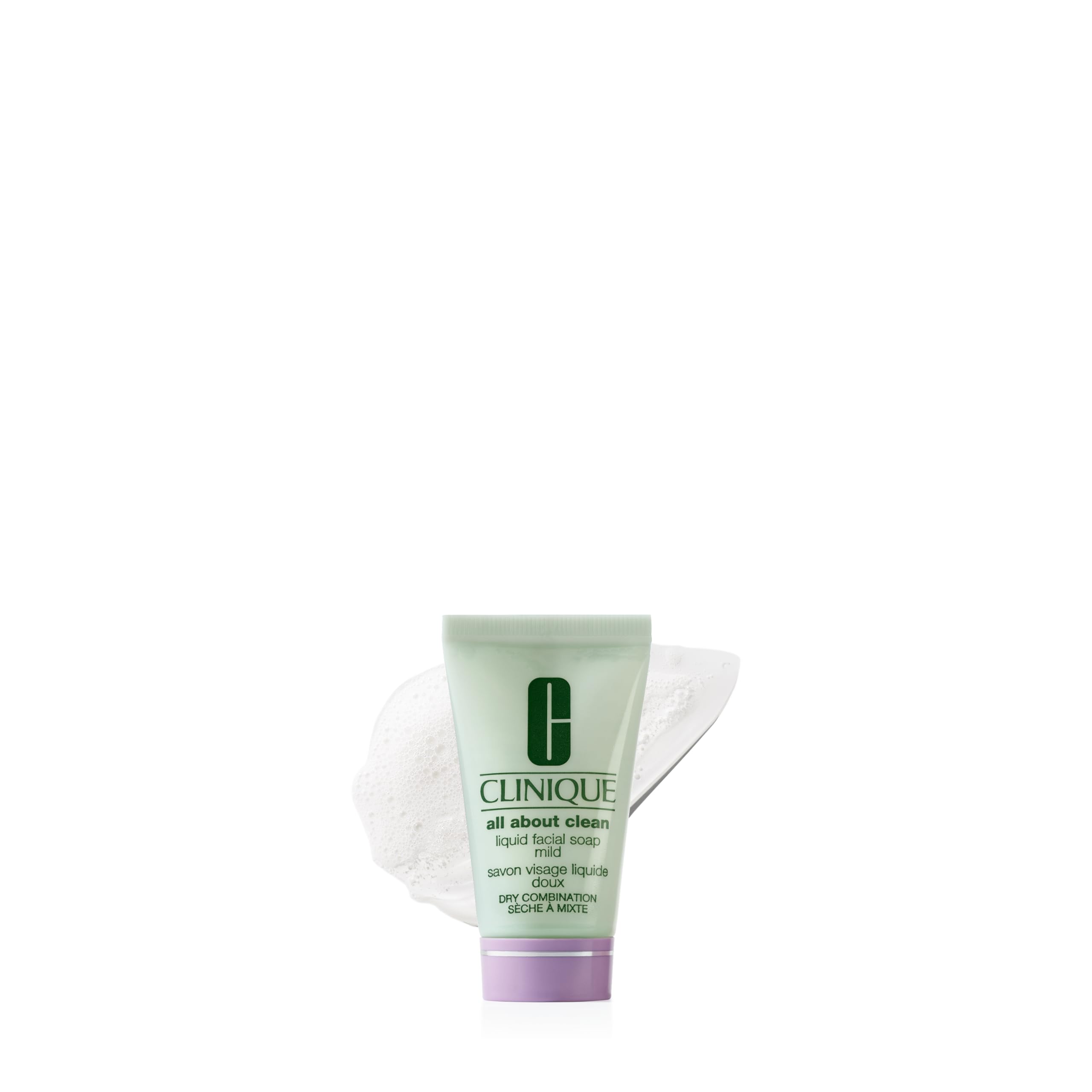 Clinique All About Clean Liquid Facial Soap Mild | Gentle Face Cleanser For Dry Combination Skin | Type 2 Face Wash | Step 1 in 3-Step Skin Care Routine