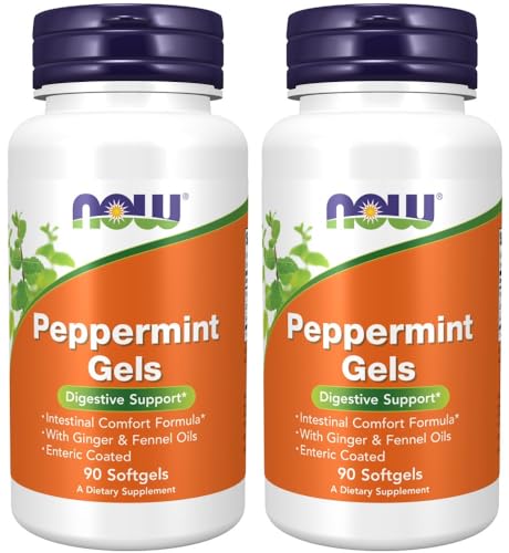 Buy now Now Foods Peppermint Gels with Ginger & Fennel Oils, 90 Softgels (Pack of 2) at indiglob india
