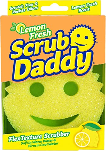 Buy now Scrub Daddy Sponge - Lemon Fresh Scent - Scratch-Free Multipurpose Dish Sponge - BPA Free & Made with Polymer Foam - Stain & Odor Resistant Kitchen Sponge (1 Count) at indiglob india