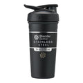 Buy now BlenderBottle Strada Shaker Cup Insulated Stainless Steel Water Bottle with Wire Whisk, 24-Ounce, Black Flip Black at indiglob india