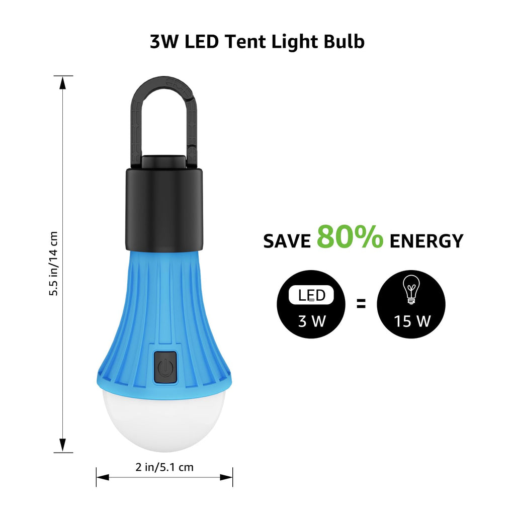 Lepro LED Rechargeable Camping Lantern with 7 RGBW Light Modes, 2Packs