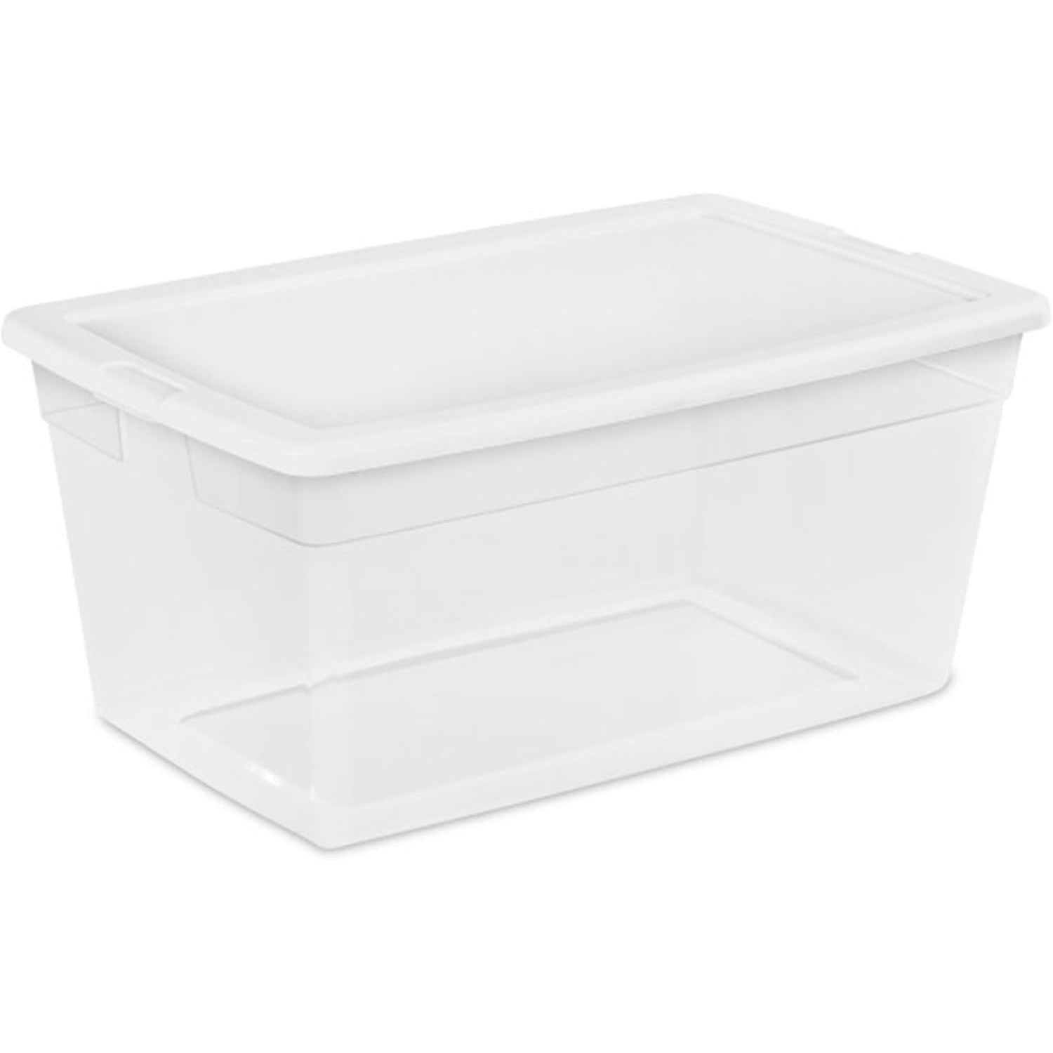 Buy now Sterilite 24-Pack 6 Quart Storage Box, Stackable Clear Plastic Bins with Snap-On Lids - Heavy-Duty Organizing Containers for Closet, Bathroom, and Office 90 Quart 1-Pack at indiglob india