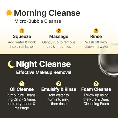 Buy now MANYO Pure & Deep Cleansing Foam, Facial Cleanser, for Double Cleansing, Pore Cleaner, Blackhead Remover, Acne Face Wash, Korean Skin Care, 6.7 fl oz (200ml) at indiglob india