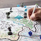 Buy now Double-Sided Role Playing RPG Game Mat- Reversible Silicone Battle Matte Grid w Hexes and Squares- XL 20"x20"-Foldable, Rollable, Wet Eraseable - Made for D&D Dungeons Dragons, Pathfinder and More at indiglob india
