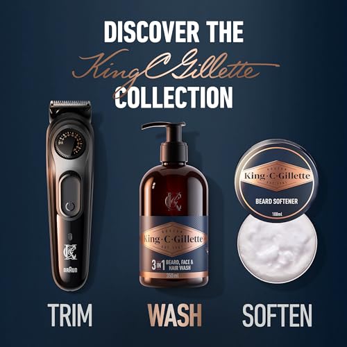 Buy now King C. Gillette Beard Wash, Mens Face Wash, 11 oz, Infused with Argan Oil and Avocado Oil to Cleanse Hair and Skin at indiglob india