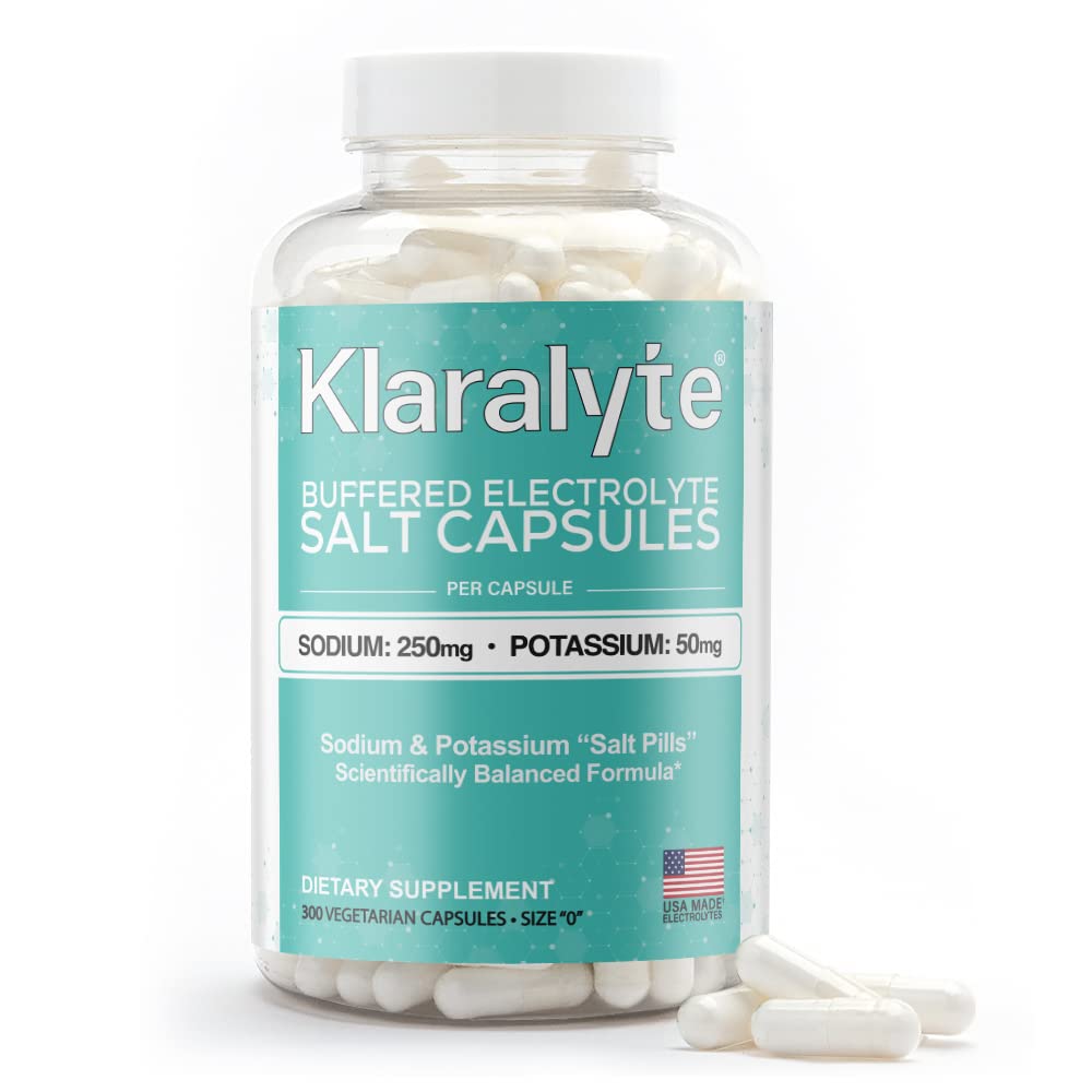 Buffered Electrolyte Salt Capsules, 300 Capsules Value Size, Sodium & Potassium Dietary Supplement