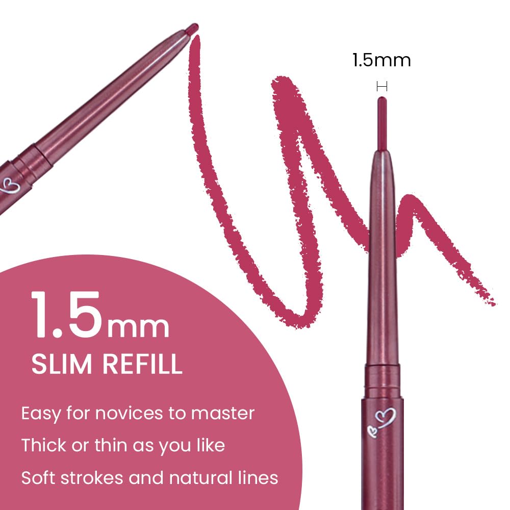 Discover Kaely's 2Pcs Gel Eyeliner Pencil set featuring a 1.5mm slim refill for precise application. Authentic quality for natural looks.