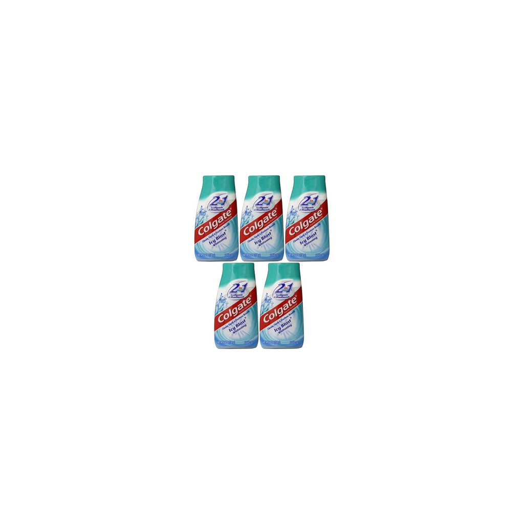Buy now Colgate 2 in 1 Whitening Toothpaste Icy Blast Pack of 5 at indiglob india