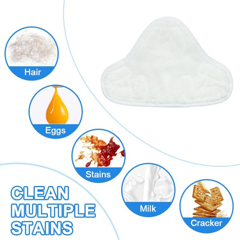 Buy now ANBOO 6 Packs Microfiber Steam Mop Replacement Washable Pads Compatible with H2O X5 at indiglob india