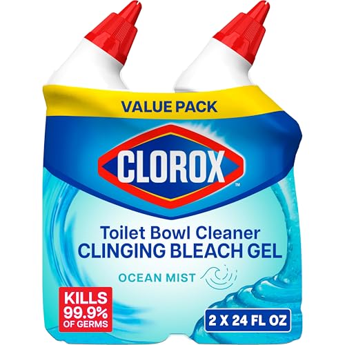 Buy now Clorox Toilet Bowl Cleaner Heavy Duty Stain and Ring Remover, Arctic Clean, 24 Fl Oz., Pack of 2 at indiglob india