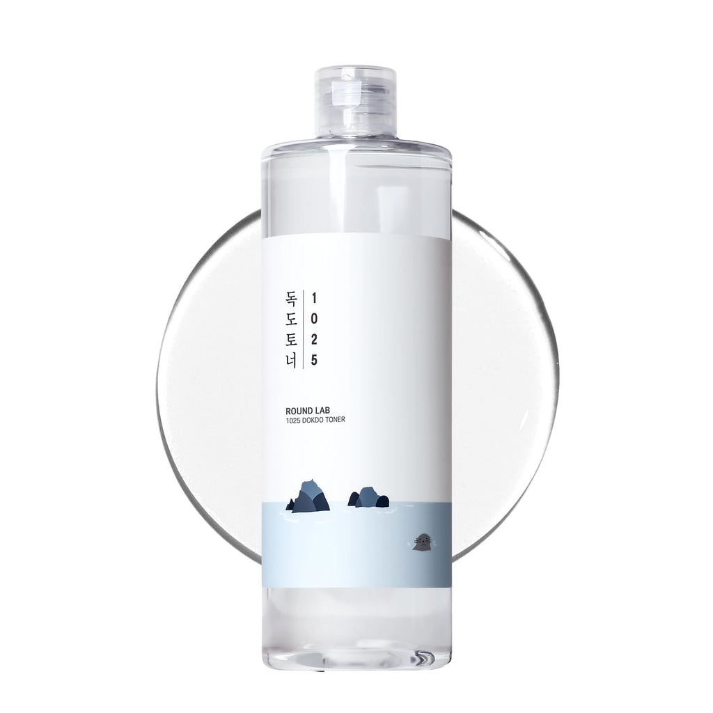ROUND LAB 1025 Dokdo Toner 16.91 Fl Oz | Oil Control and Reduces Excess Sebum, Gentle Exfoliating Facial Toner, Deep Sea Water for Moisturization, Korean Skin Care