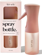 Buy now Kitsch Continuous Spray Bottle for Hair â€“ Fine Mist Water Mister & Water Spray Bottle â€“ Recycled Hair Spray Bottle â€“ Spray Bottles for Cleaning, Styling, Plants & More â€“ Terracotta, 150ml at indiglob india