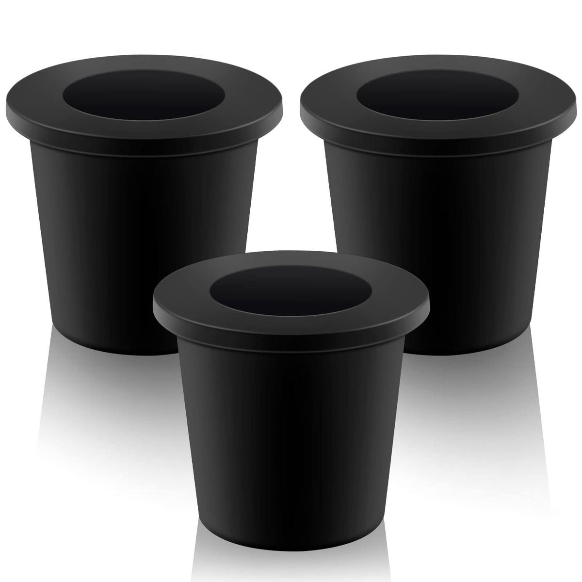 3 Pack Patio Table Umbrella Hole Ring, Umbrella Cone Wedge Plug, Black