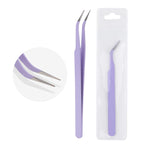 WENDY LASHES Tweezers for Eyelash Extensions, Lash Applicator Tool Purple | Precision Tip, Stainless Steel, Anti-slip Grip, Professional Grade