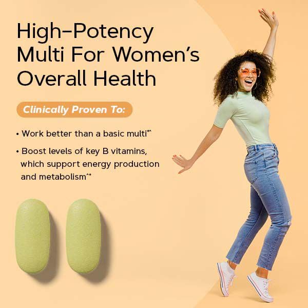 Buy now GNC Womenâ€™s Energy and Metabolism Multivitamin Caplets, Clinically Proven, Calorie Burn, Focus, 100mg Caffeine, Active Nutrition, Immune, Bone, Beauty, Iron, Biotin, Timed Release, 180 ct, 90 svgs at indiglob india