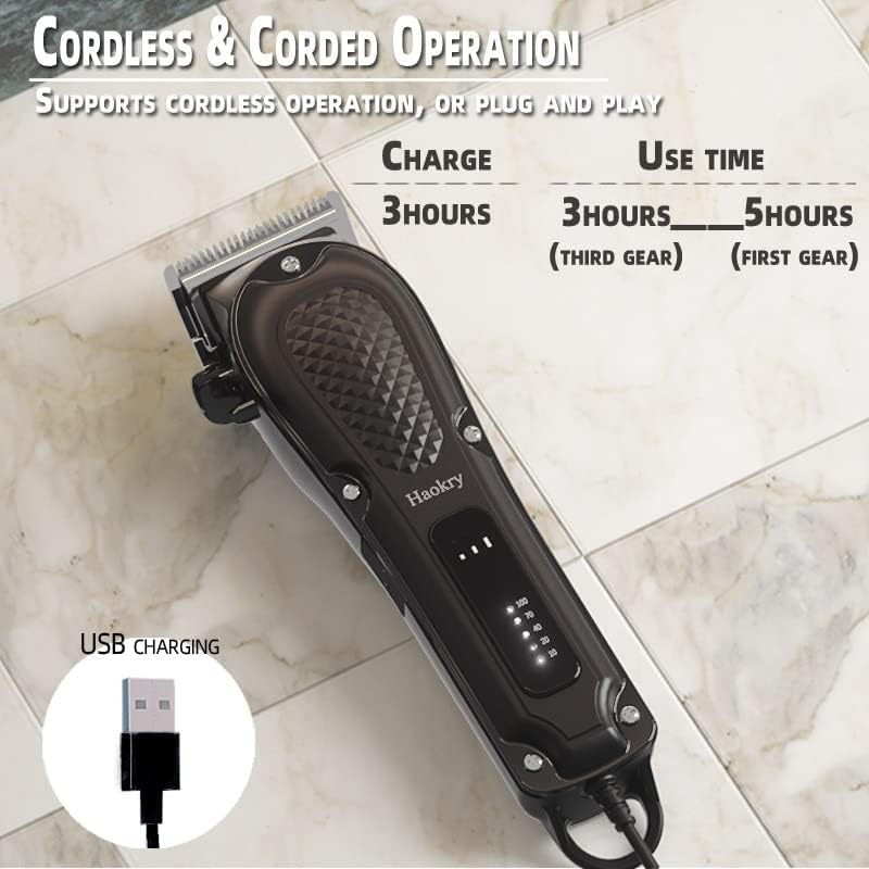Buy now Hair Clippers for Men Professional - Cordless&Corded Barber Clippers for Hair Cutting & Grooming Rechargeable Beard Trimmer at indiglob india
