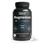 Natural Flow Magnesium Glycinate 4X Complex 200 mg Elemental, 120 Capsules | Plus taurate, malate, orotate. No oxide, no citrate. Use: evening wind-down, post-workout recovery, shift work, stress