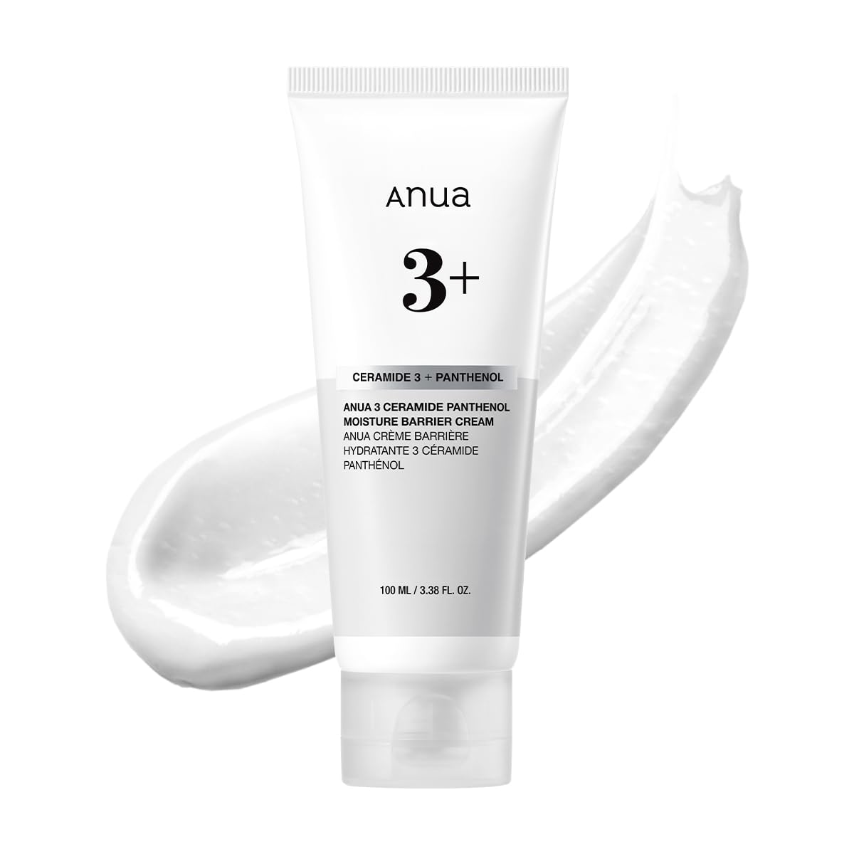ANUA 3 Ceramide Panthenol Moisture Barrier Cream, 3.38 fl oz | Hydrating Daily Face Moisturizer for All Skin Types, Soothing, Non Comedogenic, with Centella for Skin Barrier