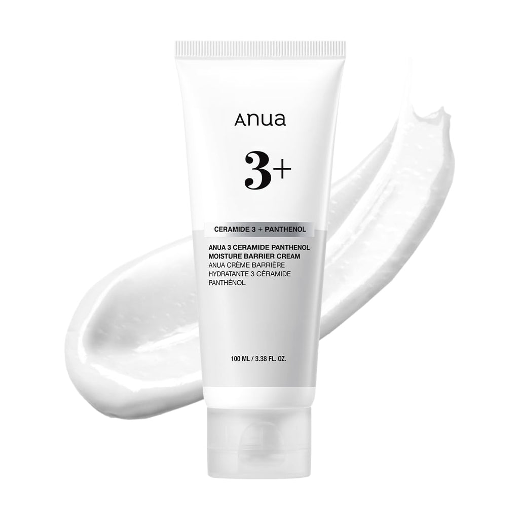 ANUA 3 Ceramide Panthenol Moisture Barrier Cream, 3.38 fl oz | Hydrating Daily Face Moisturizer for All Skin Types, Soothing, Non Comedogenic, with Centella for Skin Barrier