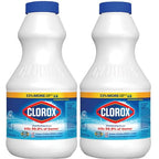 Buy now Clorox Regular Disinfecting Bleach Cleaner, 2 Pack Concentrated Liquid Bleach, Removes Mold, Mildew and Stains, Whitens, for Multi Purpose Cleaning and Laundry, 24 oz Bottles at indiglob india
