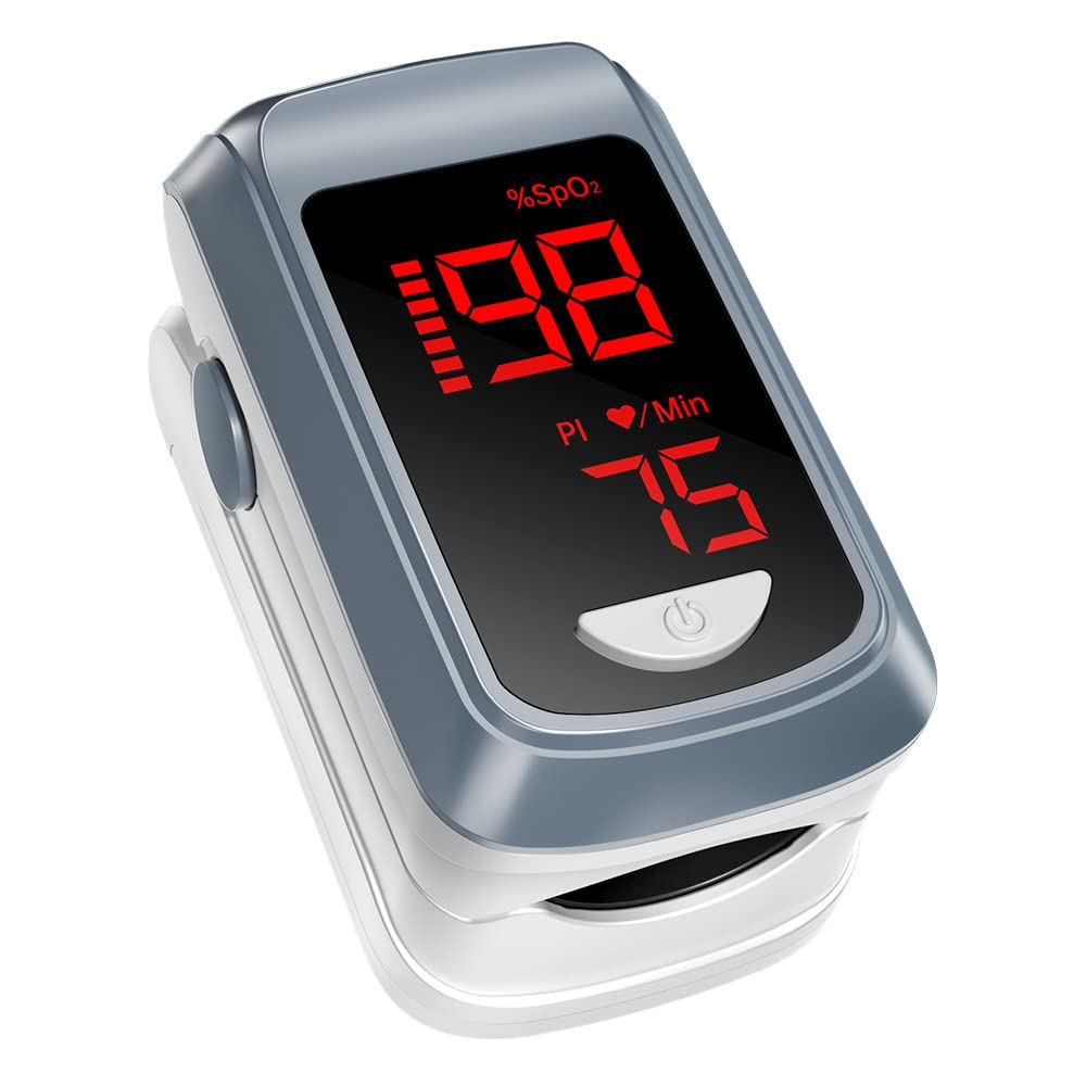 HOLFENRY Pulse Oximeter Fingertip - HOLFENRY Oxygen Monitor Fingertip Mini SpO2 Pulse Oximeter Oxygen Saturation Monitor for SpO2/Heart Rate/PI Pulse Ox
