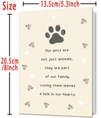 Pet Sympathy Card for Dog Cat, Pet Loss Memorial Gift