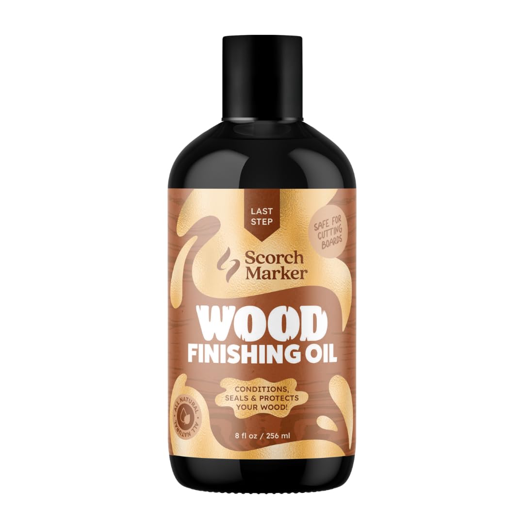 Scorch Marker Wood Finishing Oil, Food Safe Cutting Board Oil, 8 oz