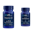Life Extension Vitamin D3 125 mcg (5000 IU), Bone Health, Brain Performance, Immune System Support, Gluten-Free, Non-GMO, Once Daily, Two-Month Supply, 60 Softgels (Pack of 2)