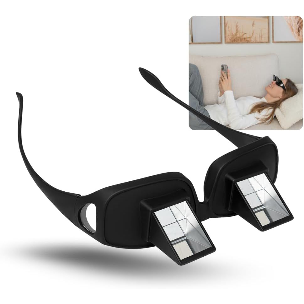 Buy now Evelots Laying Down Reading Glasses - Look Down Bed Readers - High Definition - Lazy Bed Prism Spectacles Horizontal Glasses - Read and Watch TV in Bed - Use Over Your Glasses 1 Unit at indiglob india