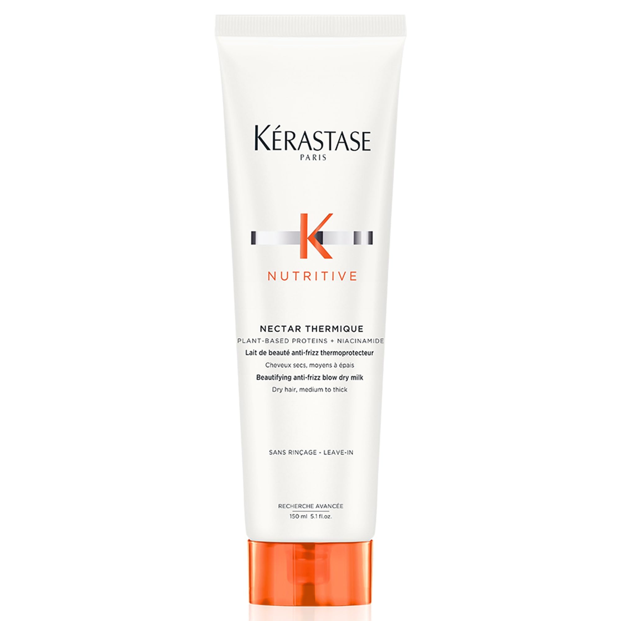 Buy now Kerastase Nectar Thermique Heat Protecting Cream - Anti-Frizz, Softness & Shine, Heat Protection, With Niacinamide, For Medium to Thick Dry Hair 5.1 Fl Oz (Pack of 1) at indiglob india