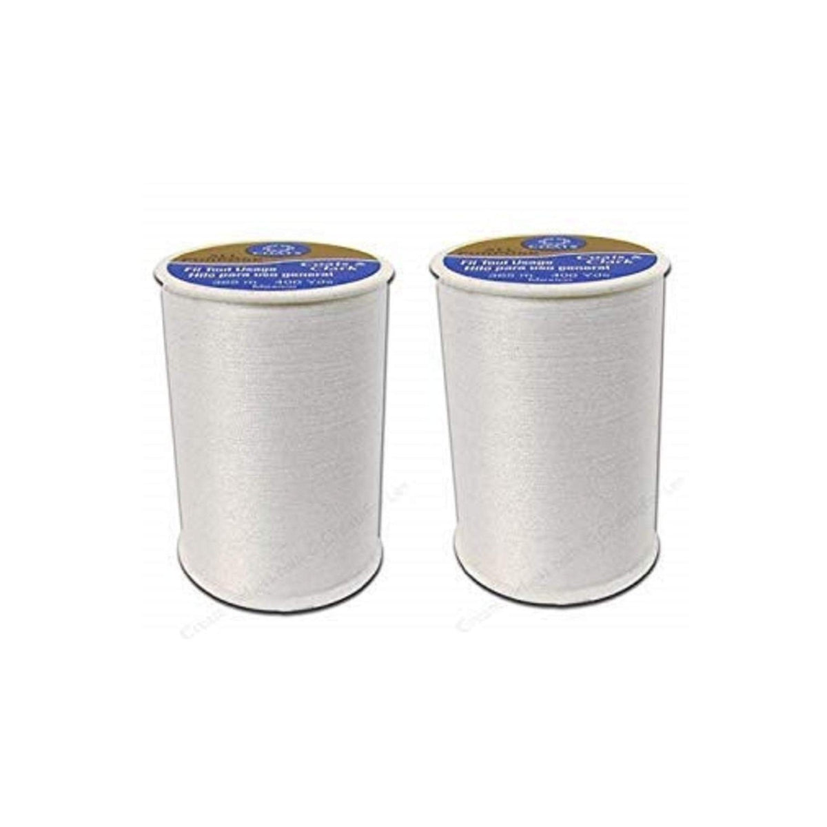 Coats & Clark All Purpose Thread 400 Yards White (One Spool of Yarn) (2 Pack)