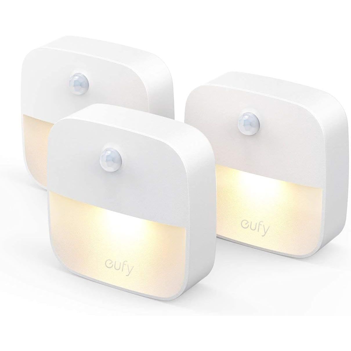 Buy now eufy by Anker, Stick-On Night Light, Warm White LED, Motion Sensor, Bedroom, Bathroom, Kitchen, Hallway, Stairs, Energy Efficient, Compact, 3-Pack Default at indiglob india
