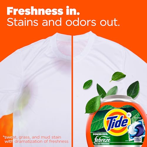 Buy now Tide Power Pods with Febreze Laundry Detergent Pacs, 45 Count, Botanical Rain Scent, All-Day Freshness at indiglob india