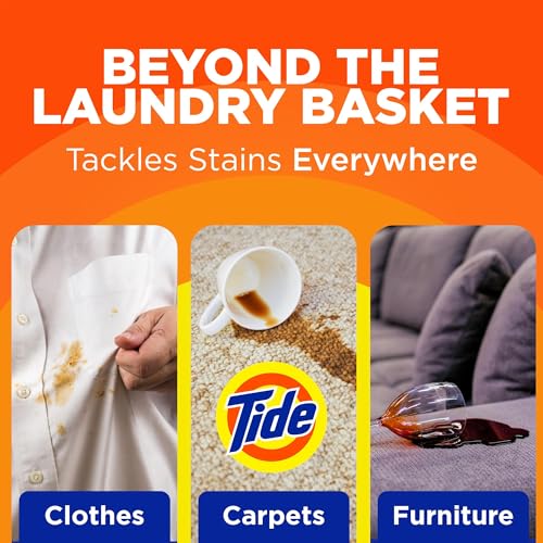 Buy now Tide Laundry Stain Remover Spray with Oxi | Stain Remover for Clothes, Carpet, Upholstery, Pet Bedding | Stain Treater Spray for Tough Stains from Wine, Coffee, Grease | 22 Fl Oz (Pack of 2) & 3 Fl Oz at indiglob india