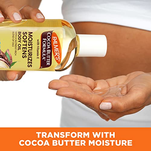 Buy now Palmer's Cocoa Butter Moisturizing Body Oil with Vitamin E, Radiant Looking Glow and Skin Hydration, Instant Absorption, Bath, Body and Shower, 8.5 Ounces at indiglob india