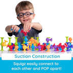 Buy now Fat Brain Toys Squigz Starter Set, 24 Piece Suction Bath Toys, Sensory Toys for Kids 3 and Up at indiglob india