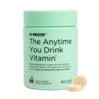 H-PROOF The Anytime You Drink Vitamin, Green Apple, 40 Chewable Tablets | 20 Servings, Supports Liver Health, Replenishes Electrolytes for Hydration, DHM, Milk Thistle, L-Glutathione, Vitamins B & C