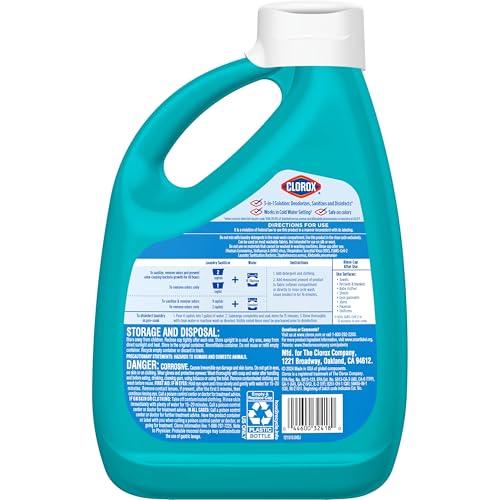 Buy now CLOROX Laundry Sanitizer, 0% Bleach, Color Safe, Clean Linen, Fresh, 80 Fl oz, Pack of 2 (Pack May Vary) at indiglob india