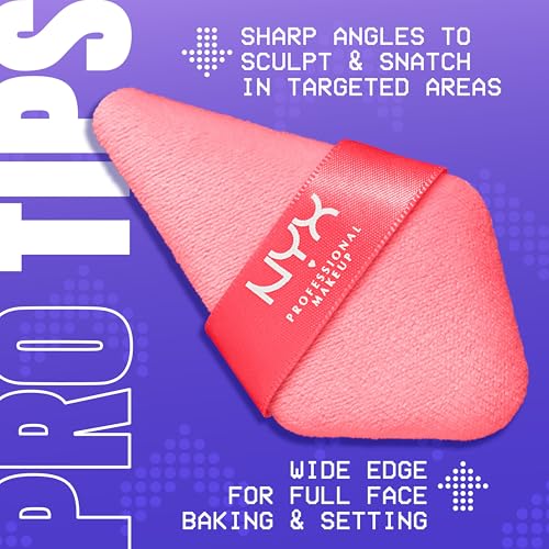 Buy now NYX PROFESSIONAL MAKEUP Wonder Setting Powder Puff Applicator, Soft, Reusable Triangle Powder Puff For Applying Loose Or Pressed Powders, Baking, and Brightening, 1 Count at indiglob india