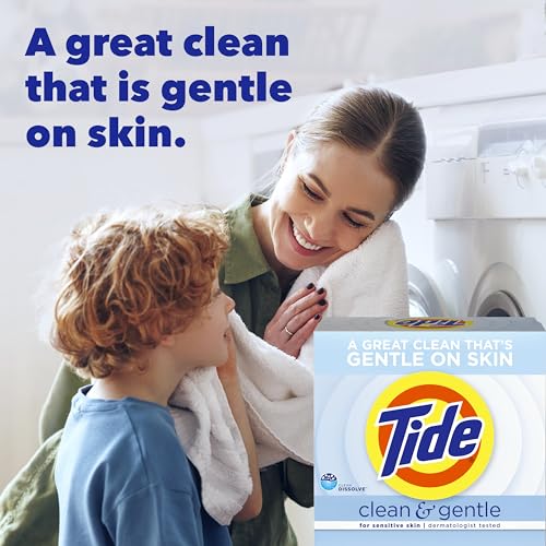 Buy now Tide Clean and Gentle Powder Laundry Detergent, Unscented, 68 Loads, 77 oz at indiglob india