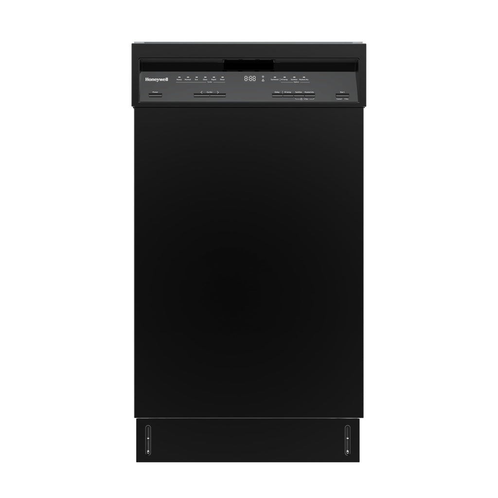 Buy now Honeywell 18 Inch Dishwasher with 8 Place settings, 6 Washing Programs, Stainless Steel Tub, UL/Energy Star- Black black at indiglob india