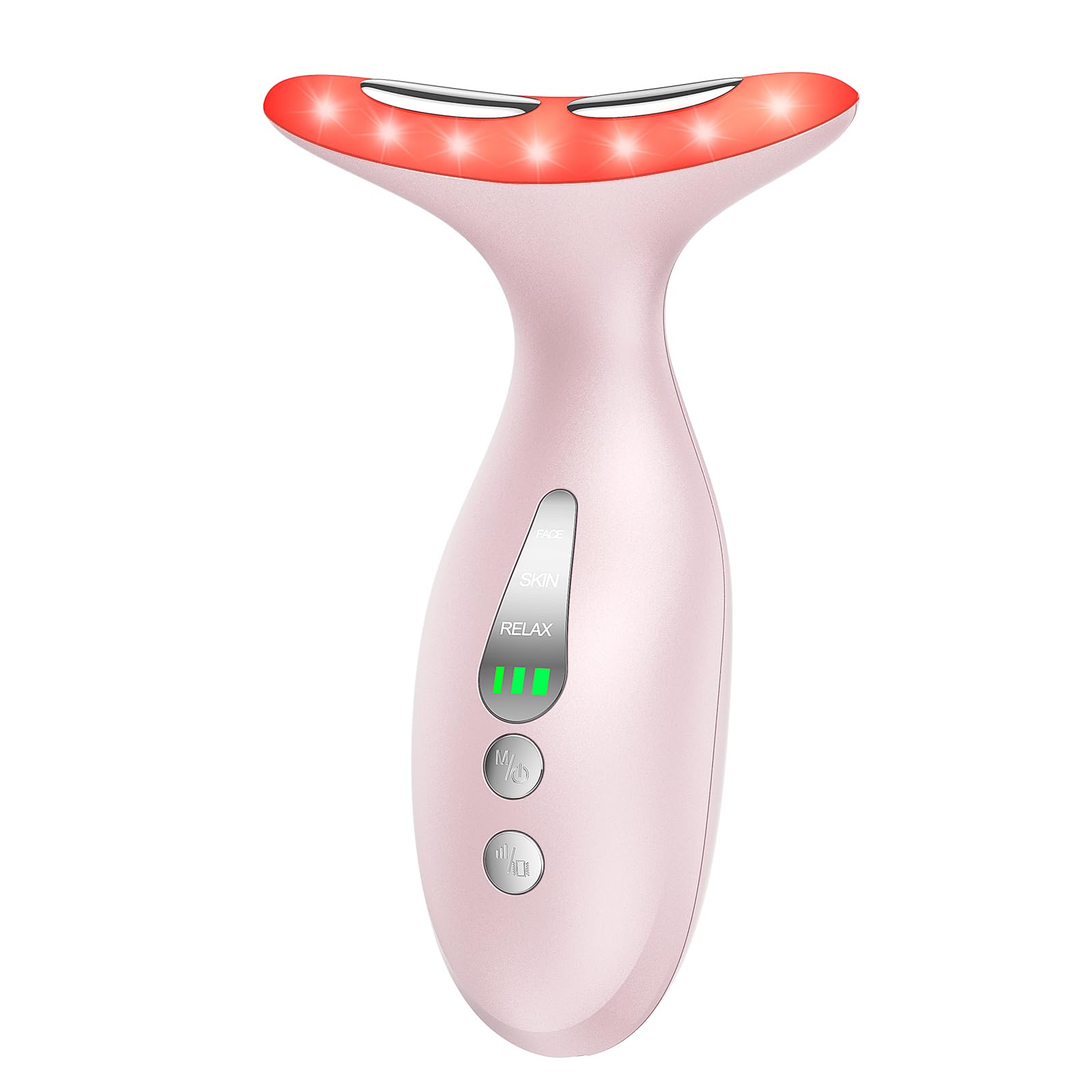 Neck Massager — Portable facial/neck massager with constant temperature heat therapy and vibration massage. USB rechargeable, three adjustable speeds. Relieves fatigue and aids in skincare absorption